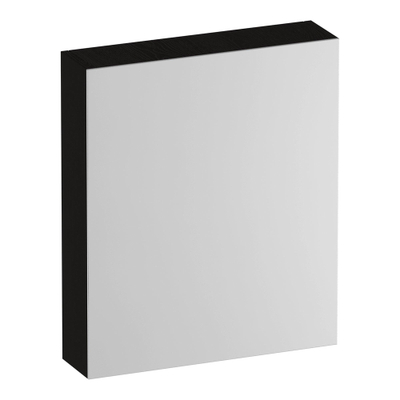 BRAUER Impress Deluxe armoire de toilette - 60x70x15cm - éclairage interne et externe - 1 porte miroir double face à droite Timber Black