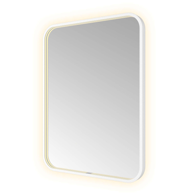 Hotbath &MORE Spiegel - 60x80cm - direct en indirect LED - spiegelverwarming - color changing - dimbaar - met afstandsbediening - mat wit