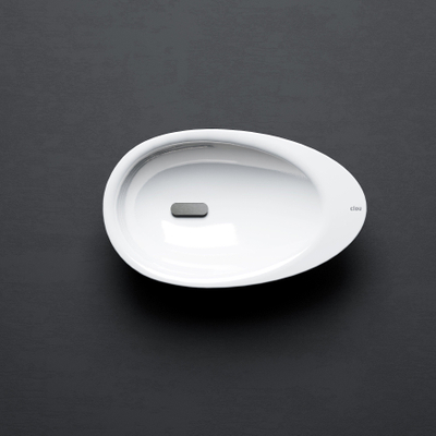 Clou First fonteinkom 36x21.8cm zonder kraangat met plug Keramiek Wit