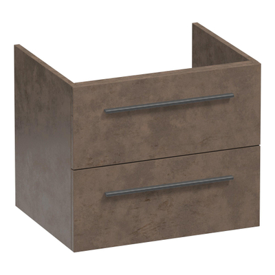BRAUER Trust wastafelonderkast 60 excl. opbouwgrepen 2 softclose lades en 1 sifon uitsparing - Erosion