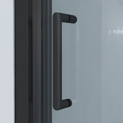 Saniclass ID06 Quick fit Porte de douche coulissante 110x190cm verre de sécurité 6mm profilé aluminium noir mat