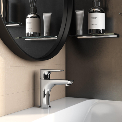 Robinet lavabo Hotbath Gringo 16,3 cm sans bonde chrome