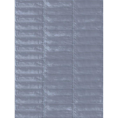 SAMPLE Ceralto Ivarno Grain Wandtegel 6x24cm 10mm Blu Avio