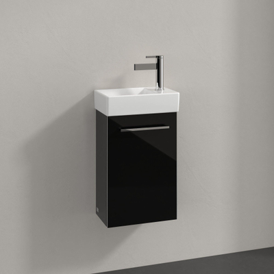 Villeroy & Boch Avento Meuble sous lave-mains 1 porte 34x51.4cm gauche Crystal black