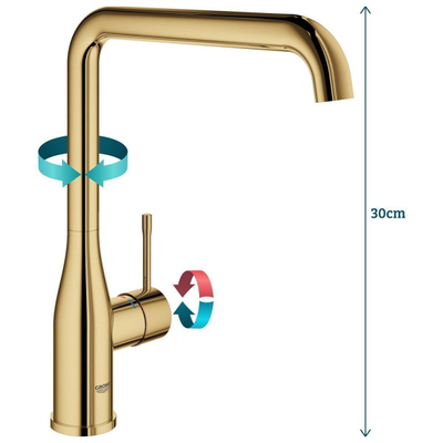 GROHE essence new Mitigeur de cuisine - bec en L - cool sunrise brillant