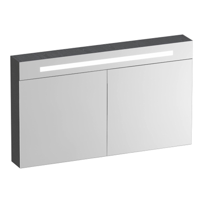 BRAUER Promise Deluxe spiegelkast - 120x70x15cm - met verlichting - 2 dubbelzijdige spiegeldeuren - Timber Grey