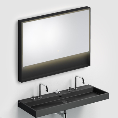 Clou Look at Me spiegel – rechthoek – 110x80 cm – indirecte LED rondom – Zwart mat