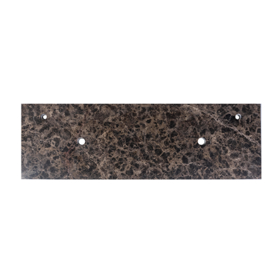 Saniclass Dark Emperador plan sous vasque - 120x46cm - 1 trou de robinet - 2 découpes pour siphon - pierre naturelle marbrée