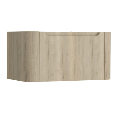 H&R badmeubelen Juice Wastafelonderkast - 80x45x40cm - afgeronde hoeken - 1 lade - geïntegreerde greep - french oak