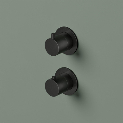 Hotbath Ace Partie apparente - pour mitigeur thermostatique encastré - 2 voies - inverseur - noir brossé PVD