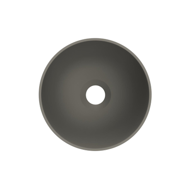 Arcqua Olivia Waskom - 22x22cm - rond - opbouw - mat quartz grijs