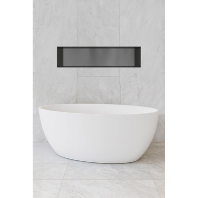 Hotbath &MORE Inbouwbox of inbouwnis - 30x120x10 - frameless - Geborsteld gunmetal PVD