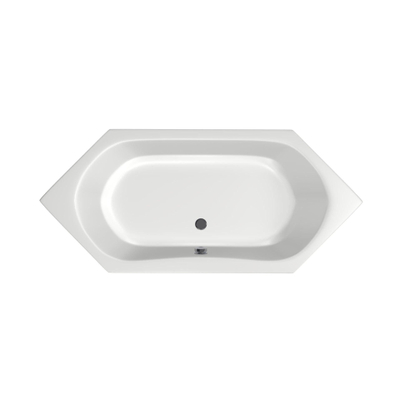 Xenz Lucia Baignoire d'angle - 180x80x47 - bonde centrale - acrylique - blanc