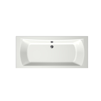 Xenz Robijn Duobad - 180x80x48 - afvoer Midden - acryl - wit mat