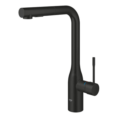 GROHE Essence New keukenkraan - l-uitloop - met uittrekbare handdouche - dual spray - mat zwart