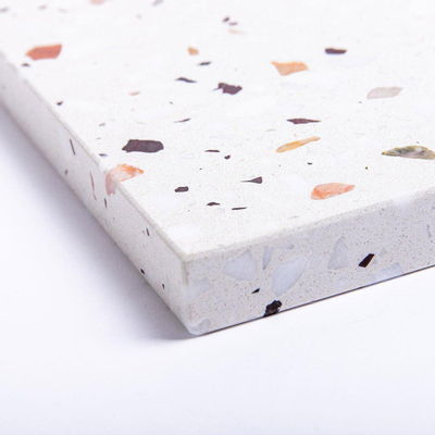 Saniclass Tops Plan de toilette - 80x1.8x46cm - 1 évacuation - sans trous de robinet - Terrazzo