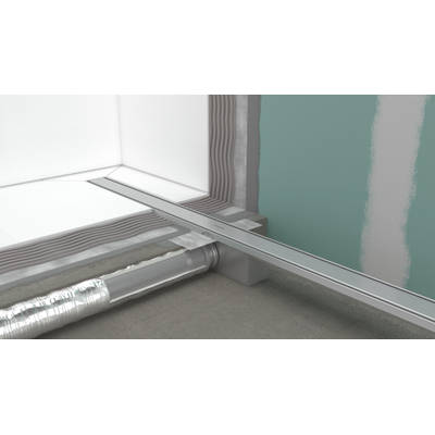 Hansgrohe RainDrain Compact Douchegoot - 90cm - standaard installatie - brushed stainless steel