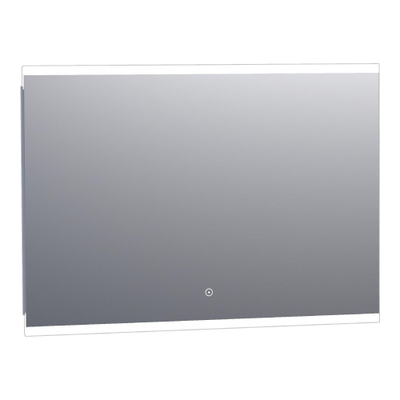 BRAUER Jasper spiegel – 100x70 cm – directe LED boven – dimbaar, touchbediening – Aluminium