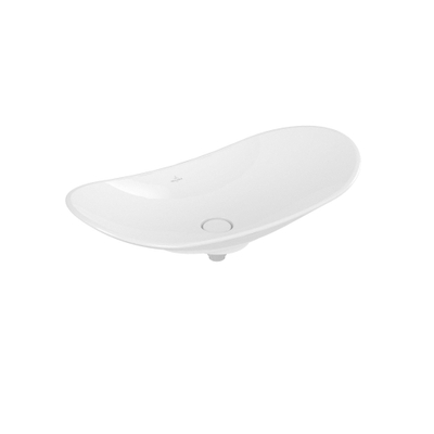 Villeroy & Boch My Nature opzetwastafel - 81x41cm - zonder kraangat - zonder overloop CeramicPlus - White Alpine (glans wit)