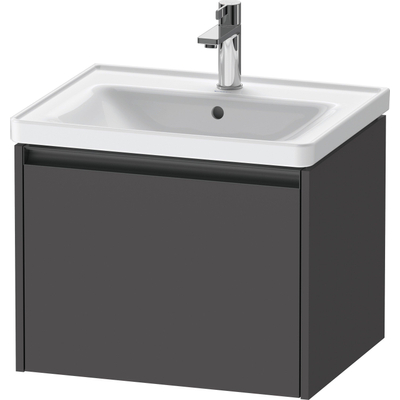 Duravit ketho 2 meuble sous lavabo avec 1 tiroir 58.4x45.5x44cm avec poignée anthracite graphite mat