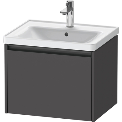 Duravit Ketho.2 Wastafelonderbouwkast - met 1 lade - 58.4x45.5x44cm - met greep antraciet - grafiet mat