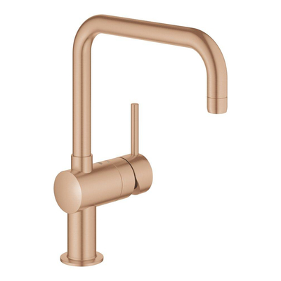 GROHE Minta Mitigeur de cuisine - haut - bec en U orientable - warm sunset brossé