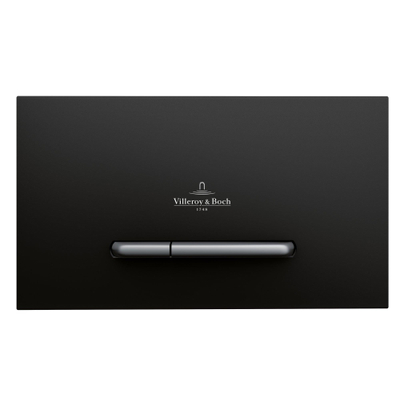 Villeroy & Boch Viconnect bedieningsplaat dualflush frontbediend - 25.3x14.5cm - kunststof zwart/matchroom - mat zwart