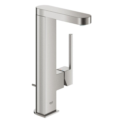 GROHE Plus robinet de lavabo économiseur d'eau taille L avec bec extensible avec vidage SuperSteel