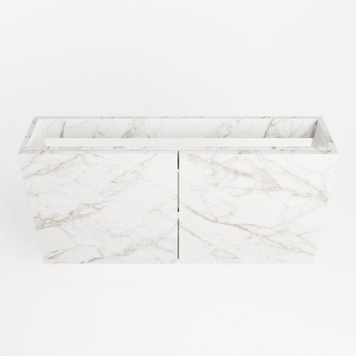 Mondiaz FOWY fonteinonderkast - 100x22x50cm - 2 deuren - push to open - softclose - Carrara