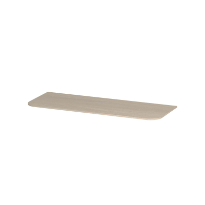 INK Concept R Plan vasque - 120x45x1.2cm - pour meuble bas arrondi - Céramique - Travertin mat