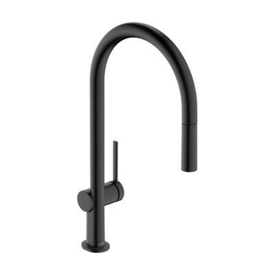 Hansgrohe Talis M54 ééngreeps keukenmengkraan 210 met uittrekbare uitloop Brushed Black Chrome