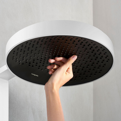 Hansgrohe Rainfinity showerpipe 360 1jet avec tablette de douche 350 mat blanc