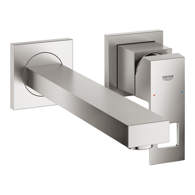 GROHE Eurocube élément de finition pour robinet mural encastré taille M avec bec 23 cm supersteel