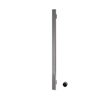 Hotbath &MORE Handdoekradiator - 19x115cm - vierkant - 1 stangen - verticaal - met schakelaar - PVD - geborsteld gunmetal (antraciet)