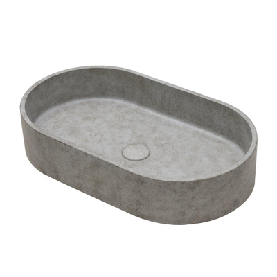 Ideavit Form Vasque à poser 60x35x12cm ovale béton beige