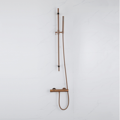 FugaFlow Eccelente Sobrado Glijstang - 90cm - glijstuk - Geborsteld koper PVD (Koper)