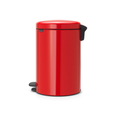 Brabantia NewIcon Poubelle à pédale - 20 litres - seau intérieur en plastique - passion red