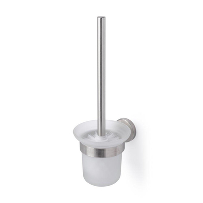 Wiesbaden 304 toiletborstel met houder mat glas/RVS OUTLETSTORE
