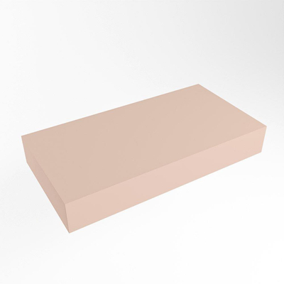 Mondiaz TOP 30 Vrijhangend Topblad - 80x30x12cm - geschikt voor waskom - Solid surface - Rosee