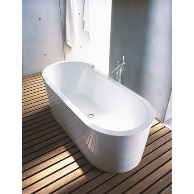 Duravit Starck Kunststof bad acryl ovaal - vrijstaand - 180x80x46cm - met paneel - met poten - glans wit