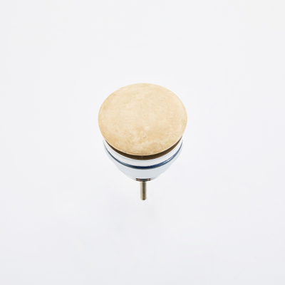 Saniclass Travertine Afvoerplug - always open - gemeleerd natuursteen
