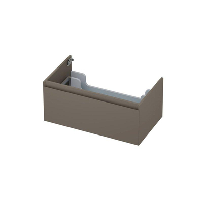 INK Wastafelonderkast - 80x45x35cm - 1 lade - greeploos - MDF lak - Mat taupe