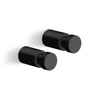 Zack Aivo ensemble de crochets porte-serviette grand modèle set de 2 noir