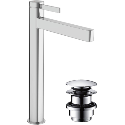 Hansgrohe Finoris 1 greeps wastafelkraan - 260 met afvoerplug - hoogglans chroom