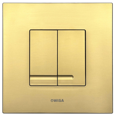 Wisa XS Plaque de commande - carré - 16x16x1 - double chasse - plastique - bronze brossé