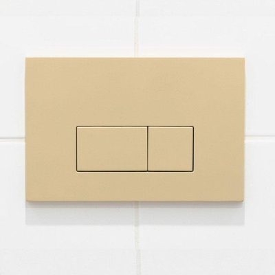 FugaFlow Plaque de commande - panneau de commande pour réservoir encastré Geberit UP320 - double chasse - boutons rectangulaires - plastique beige