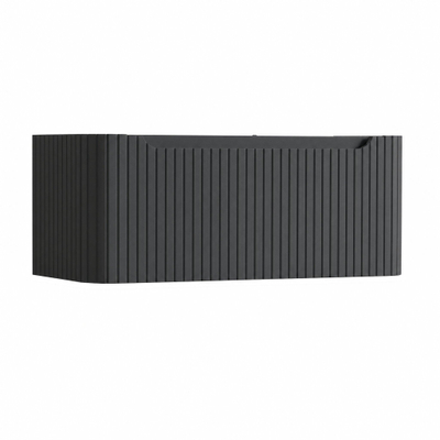 H&R Badmeubelen Juice Wastafelonderkast - 100x45x40cm - afgeronde hoeken - 3D-front - 1 lade - geïntegreerde greep - antraciet mat