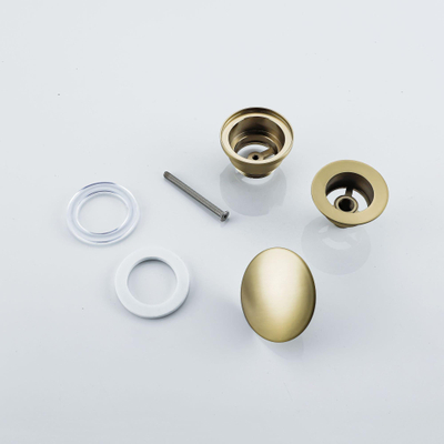 Afvoerplug always open Geborsteld Messing PVD (Goud)