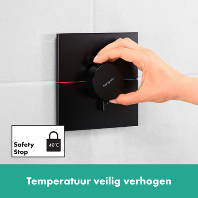 Hansgrohe ShowerSelect Comfort E Thermostaat - inbouw - mat zwart