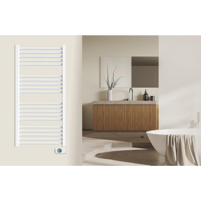 DRL E-Comfort Noxx Elektrische Badkamerradiator - 110x50.5cm - 750watt - glans wit